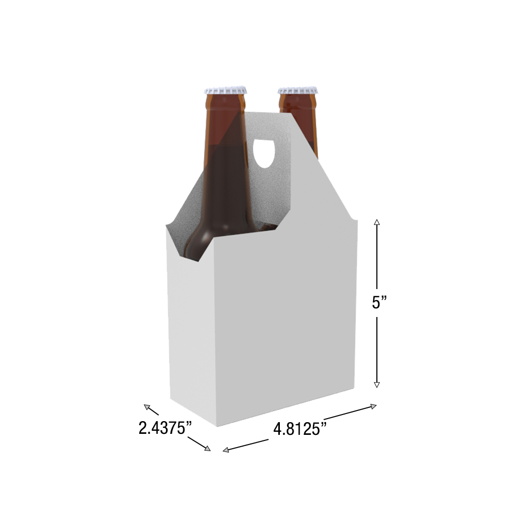 CUSTOM PRINTED BOTTLE CARRIER 2 PACK 12oz