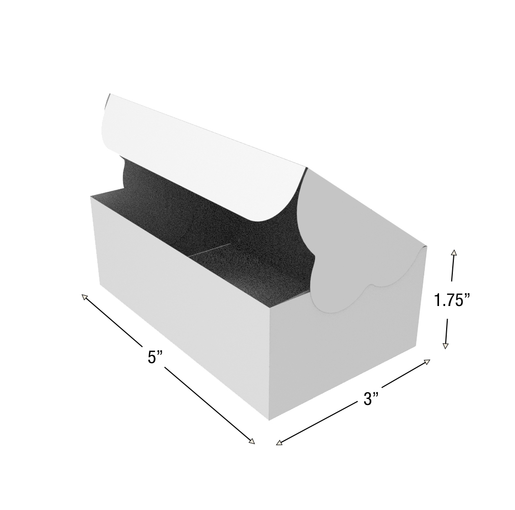 CUSTOM PRINTED FOLD UP BOXES 5X3X1.75