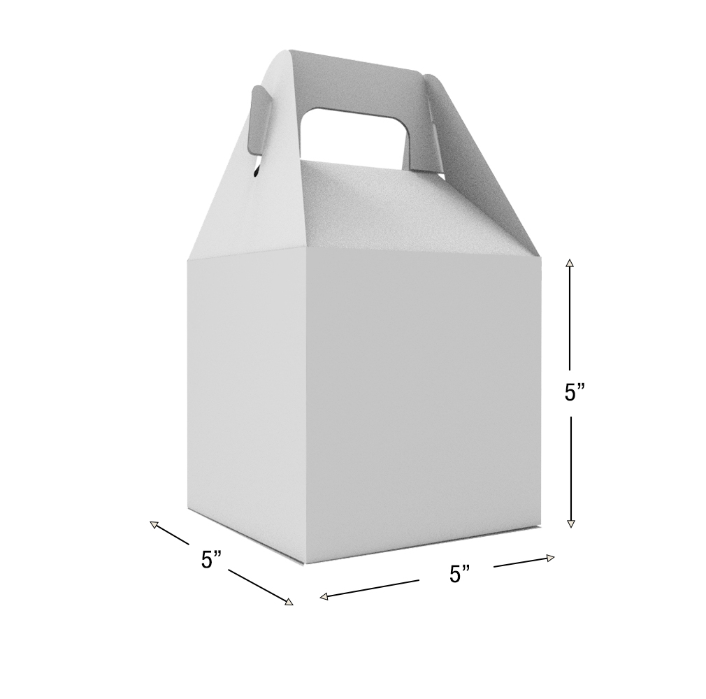 Custom Printed Gable Boxes 5 X 5 X 5